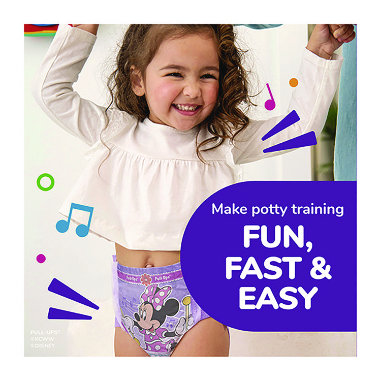 Huggies Learning Designs Potty Training Pants for Girls, Size 5, 3T-4T, 32 lbs to 40 lbs, 84/Carton (KCC45269)