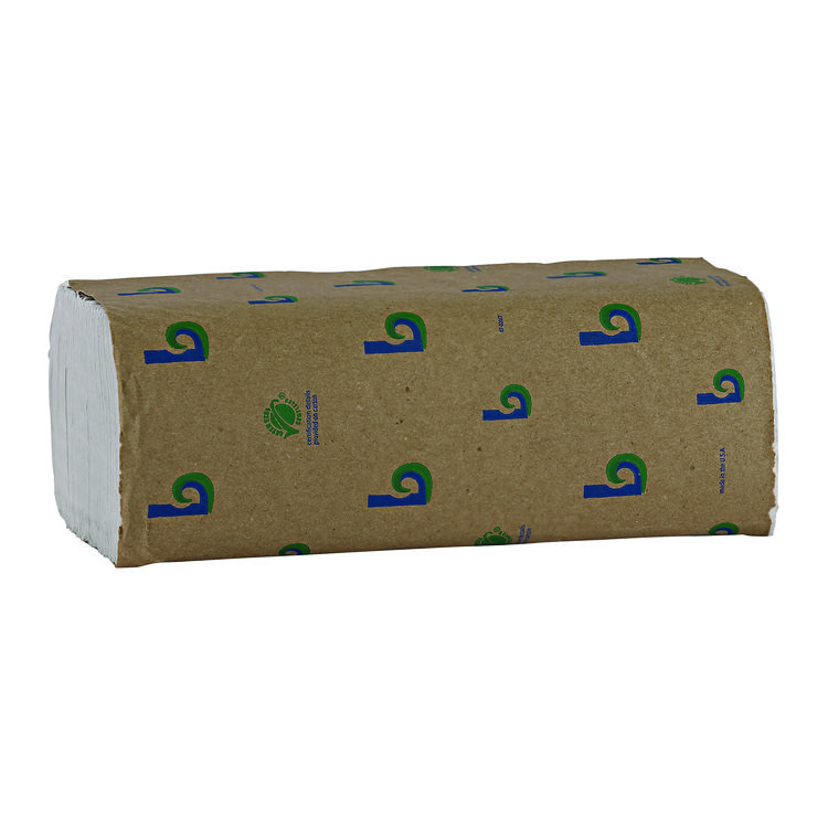 Boardwalk Boardwalk Green Multifold Towels, 1-Ply, 9.3 x 9.5, Natural White, 250/Pack, 16 Packs/Carton (BWK10GREENB)