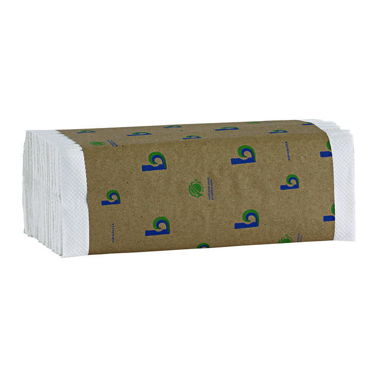 Boardwalk Boardwalk Green C-Fold Towels, 1-Ply, 10.13 x 12.75, Natural White, 150/Pack, 16 Packs/Carton (BWK51GREENB)