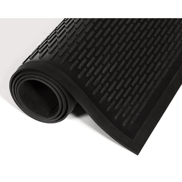 Crown Crown-Tred Indoor/Outdoor Scraper Mat, Rubber, 43.75 x 66.75, Black (CWNTD0046BK)
