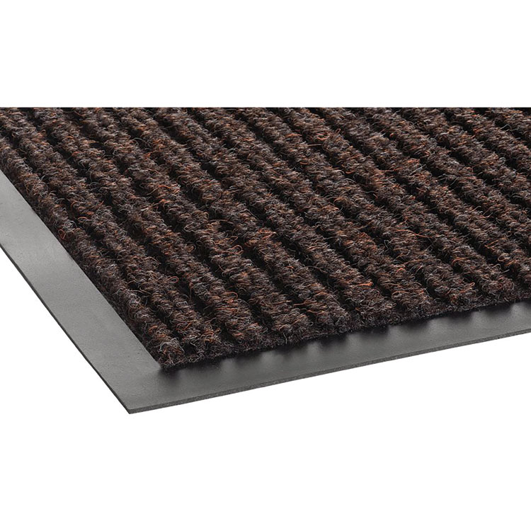 Crown Needle Rib Wipe and Scrape Mat, Polypropylene, 36 x 120, Brown (CWNNR0310BR)