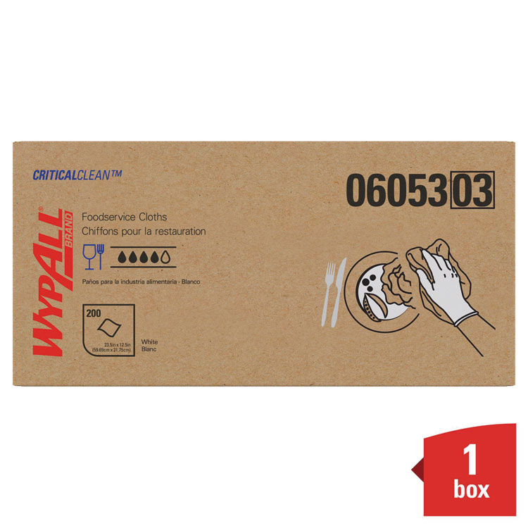 All X50 Foodservice Towels, 1/4 Fold, 23.5 x 12.5, White, 200/Carton (KCC06053)
