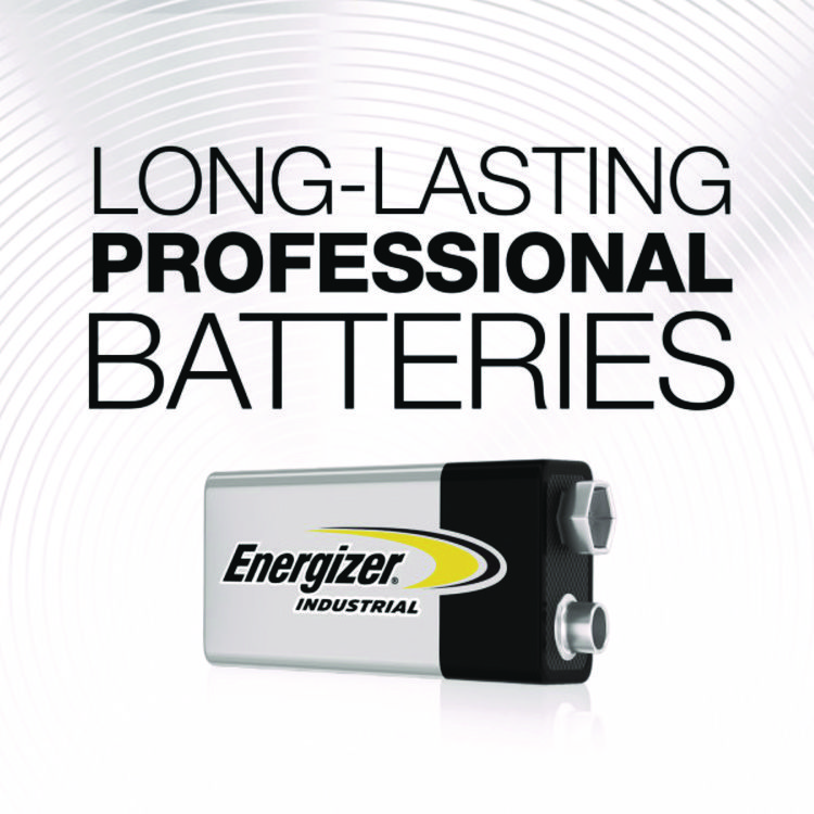 Energizer Industrial Alkaline 9V Batteries, 12/Box (EVEEN22)