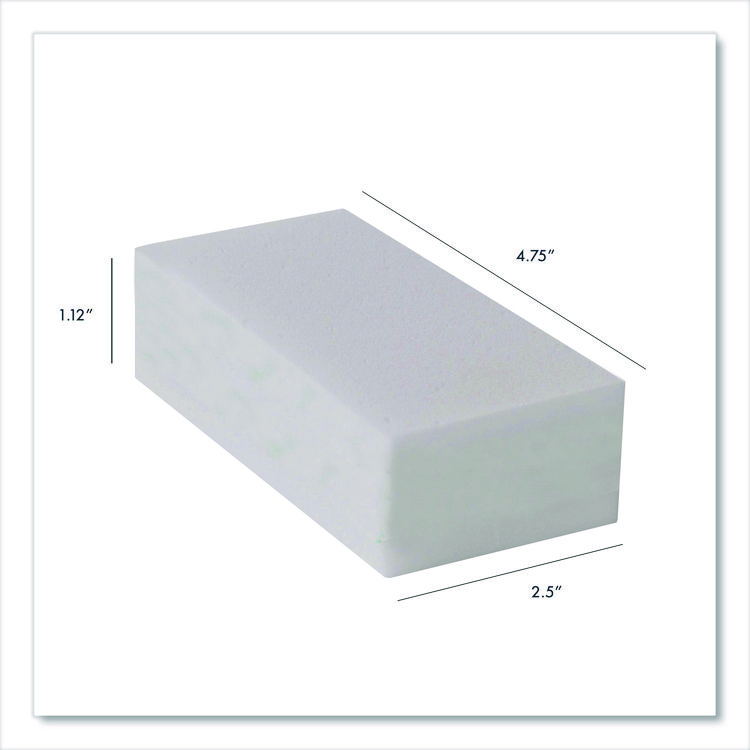 Americo Melamine Block Erasing Sponge, 4.75 x, 2.65, 1.12" Thick, White, 24/Carton (AMF551024)