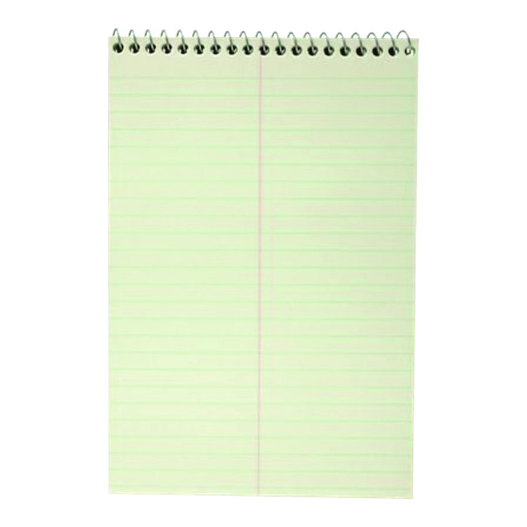 Mead Spell-Write Wirebound Steno Pad, Gregg Rule, Randomly Assorted Cover Colors, 80 Green 6 x 9 Sheets (MEA43080)