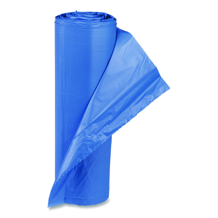Inteplast Group High-Density Commercial Can Liners, 60 gal, 18 mic, 40" x 48", Blue, 200/Carton (IBSBRS404818BL)