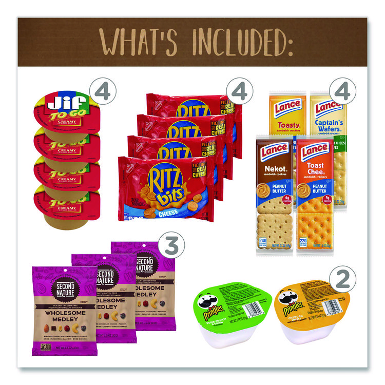 Snack Box Pros On The Go Snack Box, 27 Assorted Snacks/Box (GRR700S0009)