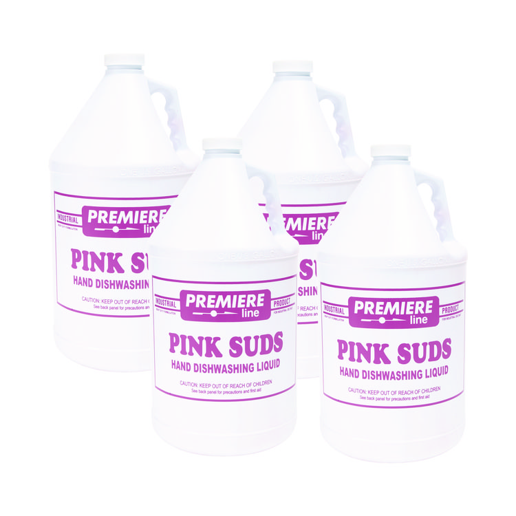 Kess Premier Pink-Suds Pot and Pan Cleaner, 1 gal, Bottle, 4/Carton (KESPINKSUDS)
