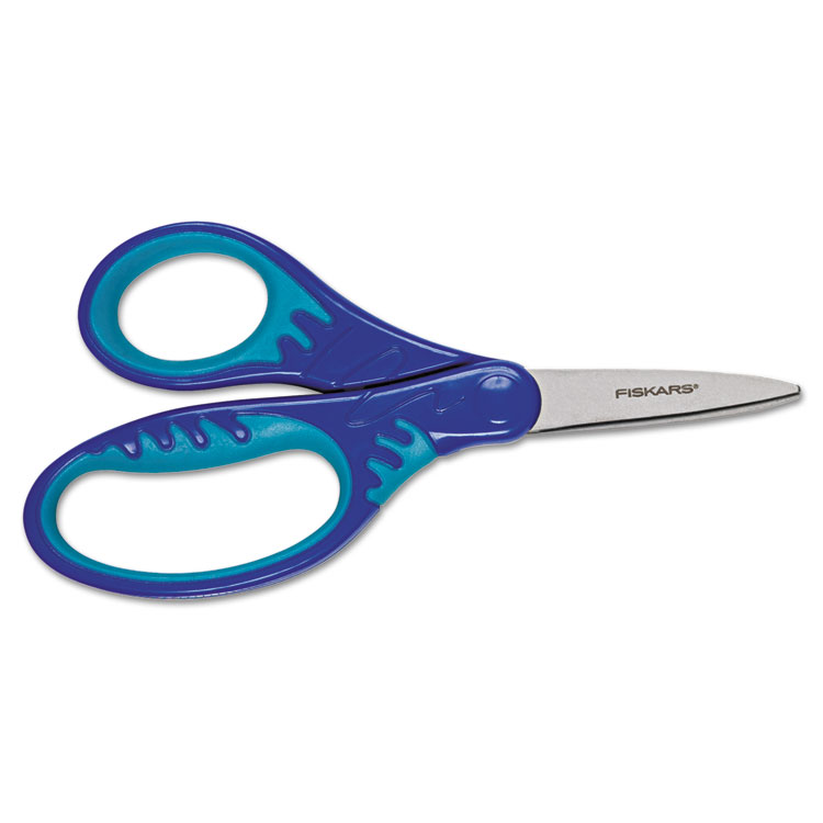 FSK1942301001 - Fiskars Kids Softgrip Scissors, Left/Right Handed, Pointed Tip, 5" Long, 1.75" Cut Length, Randomly Assorted Handle Color (FSK1942301001) - Image 3