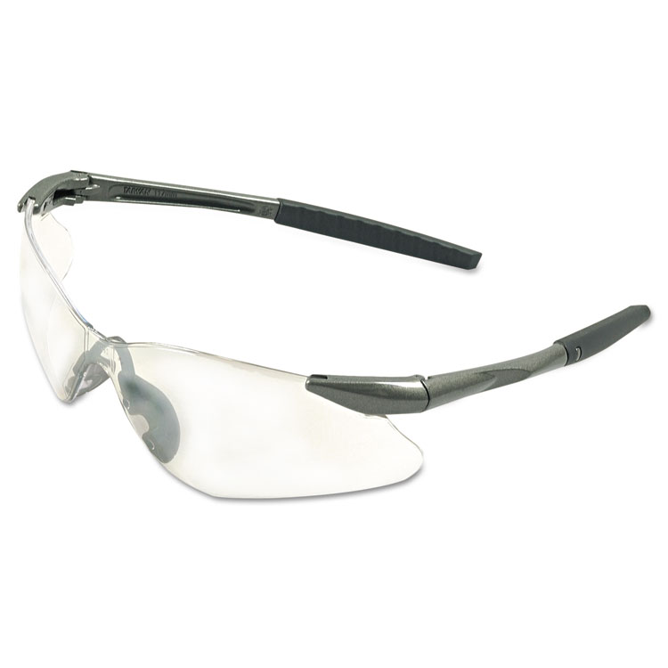 KleenGuard V30 Nemesis VL Safety Glasses, Gunmetal Frame, Clear Lens (KCC20470)