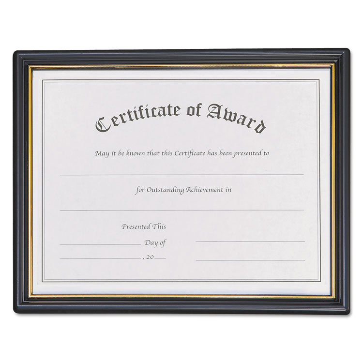 NuDell Economy Framed Achievement/Appreciation Awards, 11 x 8.5, Horiztontal Orientation, White with Black Border (NUD19210)