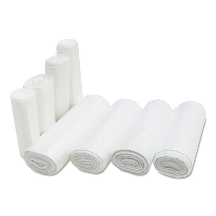 Inteplast Group High-Density Commercial Can Liners, 7 gal, 6 mic, 20" x 22", Clear, Perforated Roll, 50 Bags/Roll, 40 Rolls/Carton (IBSEC202206N)