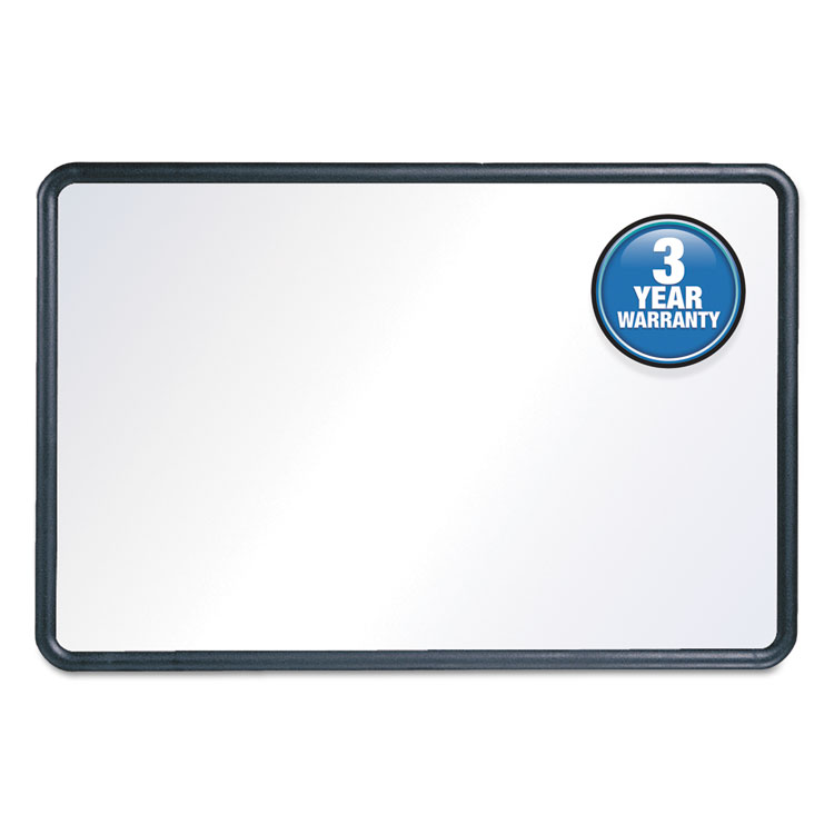 Quartet Contour Dry Erase Board, 48 x 36, Melamine White Surface, Black Plastic Frame (QRT7554)