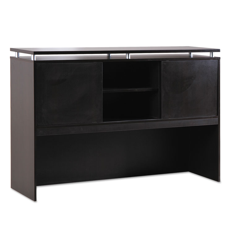 Alera Alera Sedina Series Hutch with Sliding Doors, 72w x 15d x 42.5h, Espresso (ALESE267215ES)
