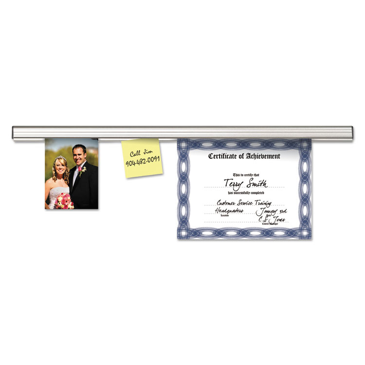 Advantus Grip-A-Strip Display Rail, 24 x 1.5, Aluminum Finish (AVT2000)