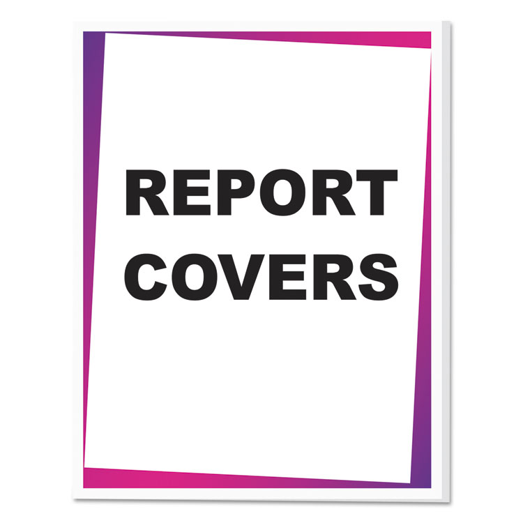 C-Line Vinyl Report Covers, Sliding Bar, 8.5 x 11, Clear/Clear, 100/Box (CLI31347)