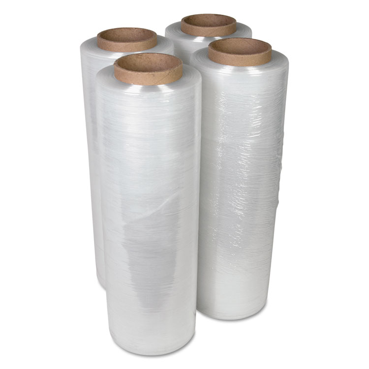 Universal Handwrap Stretch Film, 18" x 1,500 ft, 20 mic (70-Gauge), 4/Carton (UNV80118)