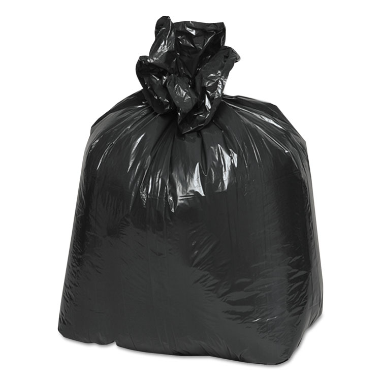 Classic Linear Low-Density Can Liners, 10 gal, 0.6 mil, 24" x 23", Black, 25 Bags/Roll, 20 Rolls/Carton (WBI242315B)