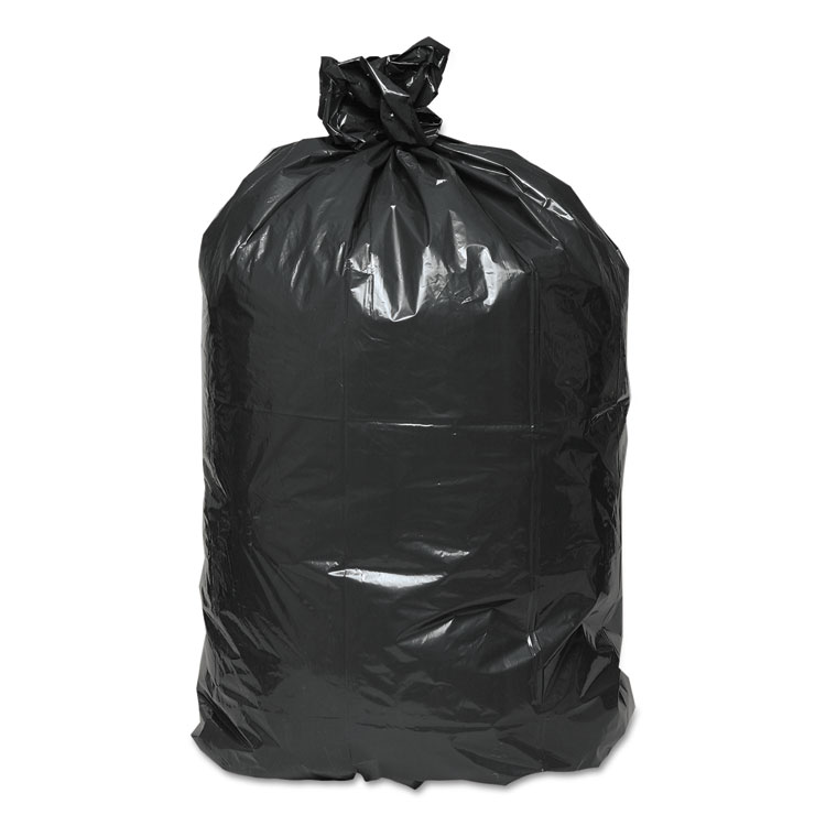 Classic Linear Low-Density Can Liners, 45 gal, 0.63 mil, 40" x 46", Black, 25 Bags/Roll, 10 Rolls/Carton (WBI404616B)