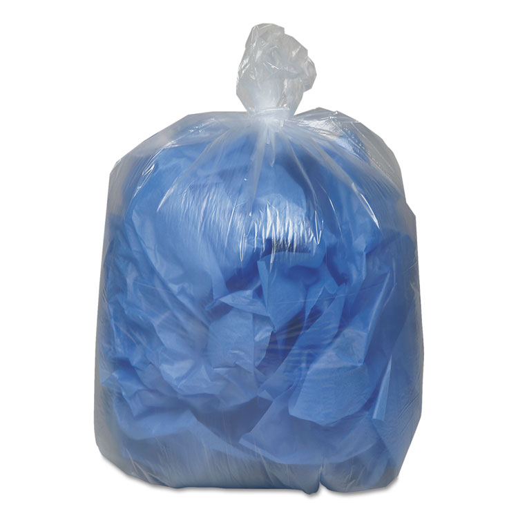 Classic Linear Low-Density Can Liners, 33 gal, 0.63 mil, 33" x 39", Clear, 25 Bags/Roll, 10 Rolls/Carton (WBI333916C)