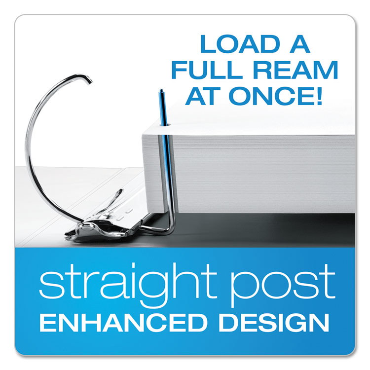 Cardinal ExpressLoad ClearVue Locking D-Ring Binder, 3 Rings, 4" Capacity, 11 x 8.5, White (CRD49140)