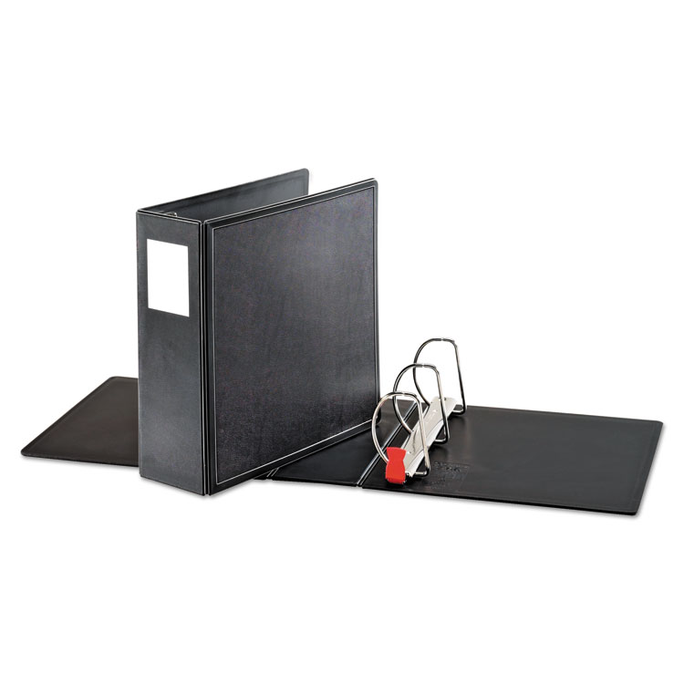 Cardinal SuperLife Easy Open Locking Slant-D Ring Binder, 3 Rings, 4" Capacity, 11 x 8.5, Black (CRD14042)