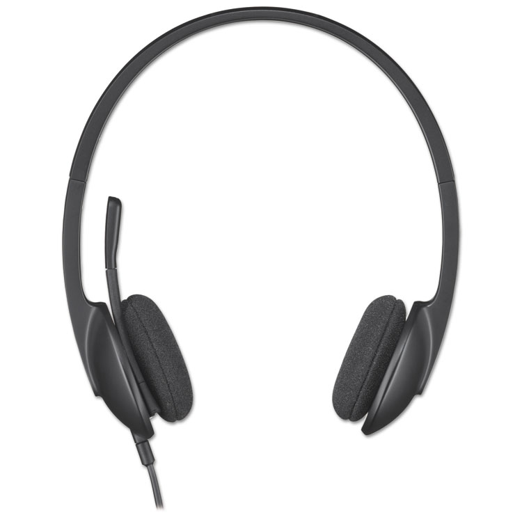 Logitech H340 Binaural Over The Head Corded Headset, Black (LOG981000507)