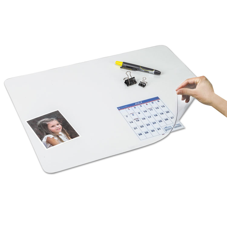 Artistic Second Sight Clear Plastic Desk Protector, with Hinged Protector, 21 x 17, Clear (AOPSS1721)