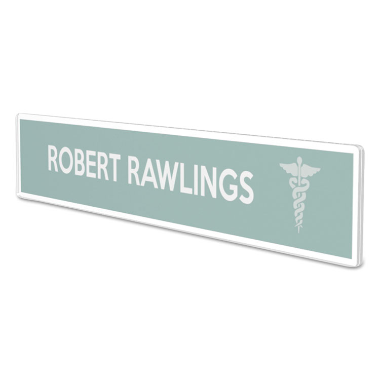 deflecto Superior Image Cubicle Nameplate Sign Holder, 8.5 x 2 Insert, Clear (DEF587501)