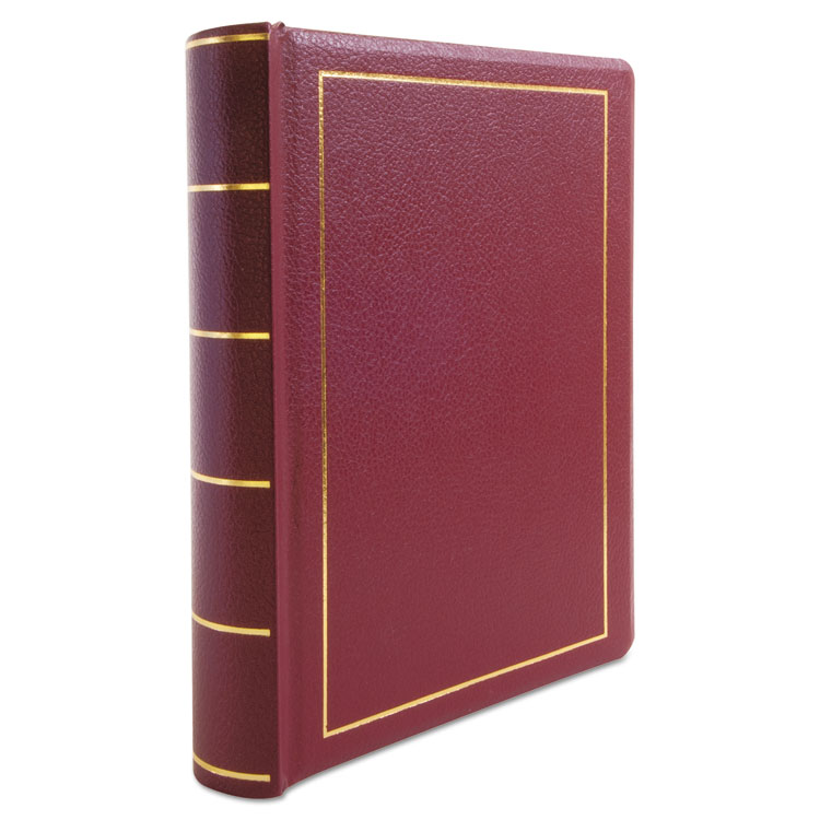 Wilson Jones Looseleaf Corporation Minute Book, 1-Subject, Unruled, Red/Gold Cover, (250) 11 x 8.5 Sheets (WLJ039611)