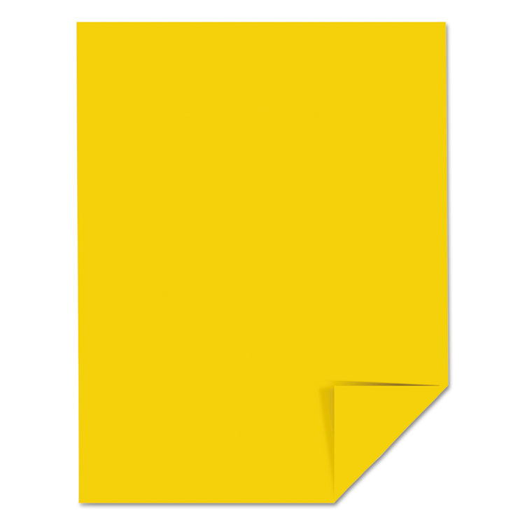Astrobrights Color Cardstock, 65 lb Cover Weight, 8.5 x 11, Sunburst Yellow, 250/Pack (WAU22791)
