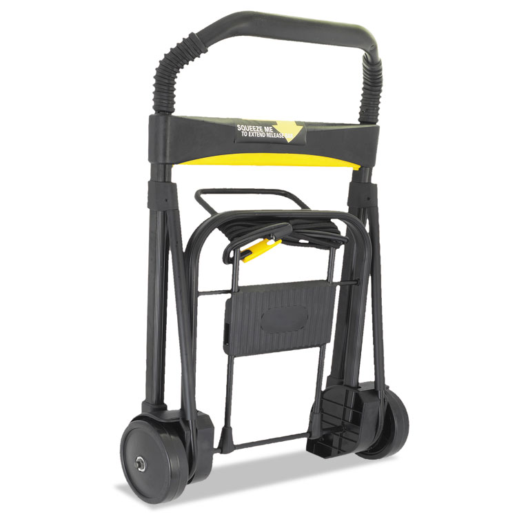 Kantek Ultra-Lite Folding Cart, 250 lb Capacity, 11 x 13.25 Platform, Black (KTKLGLC200)