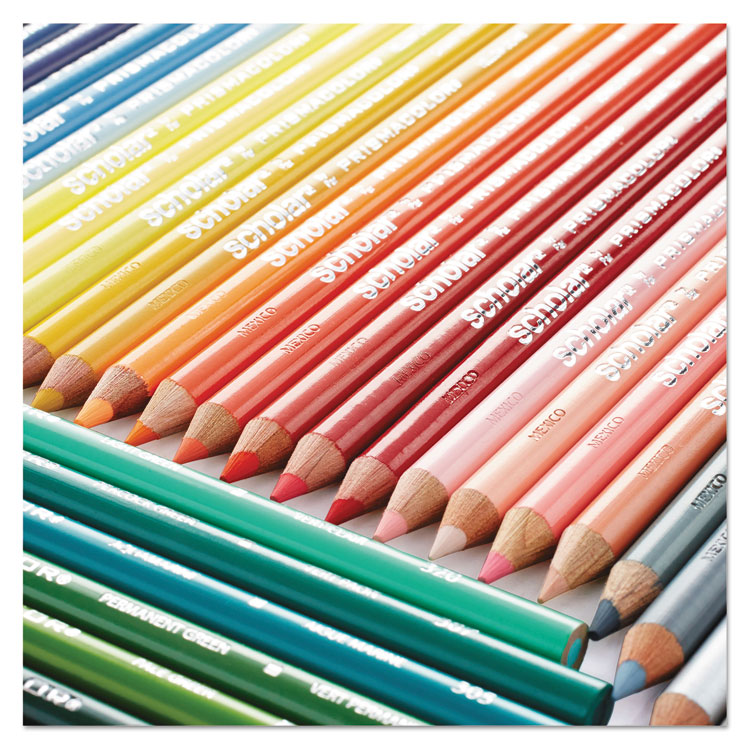 Prismacolor Scholar Colored Pencil Set, 3 mm, 2B, Assorted Lead and Barrel Colors, 24/Pack (SAN92805)