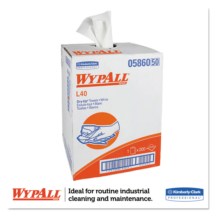 All L40 Towels, Dry Up Towels, 19.5 x 42, White, 200 Towels/Roll (KCC05860)