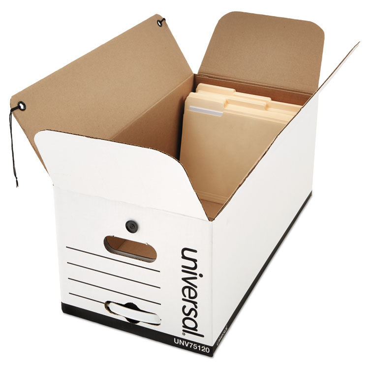 Universal Economical Easy Assembly Storage Files, Letter Files, White, 12/Carton (UNV75120)