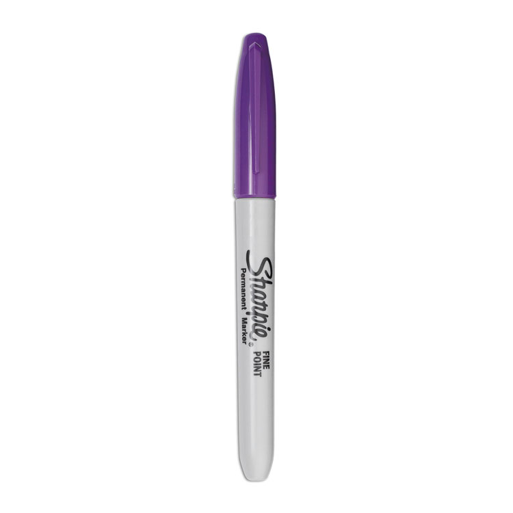 Sharpie Fine Tip Permanent Marker, Fine Bullet Tip, Purple, Dozen (SAN30008)