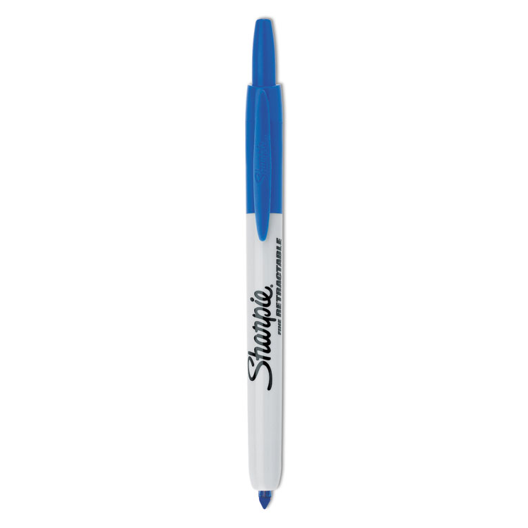 Sharpie Retractable Permanent Marker, Fine Bullet Tip, Blue (SAN32703)