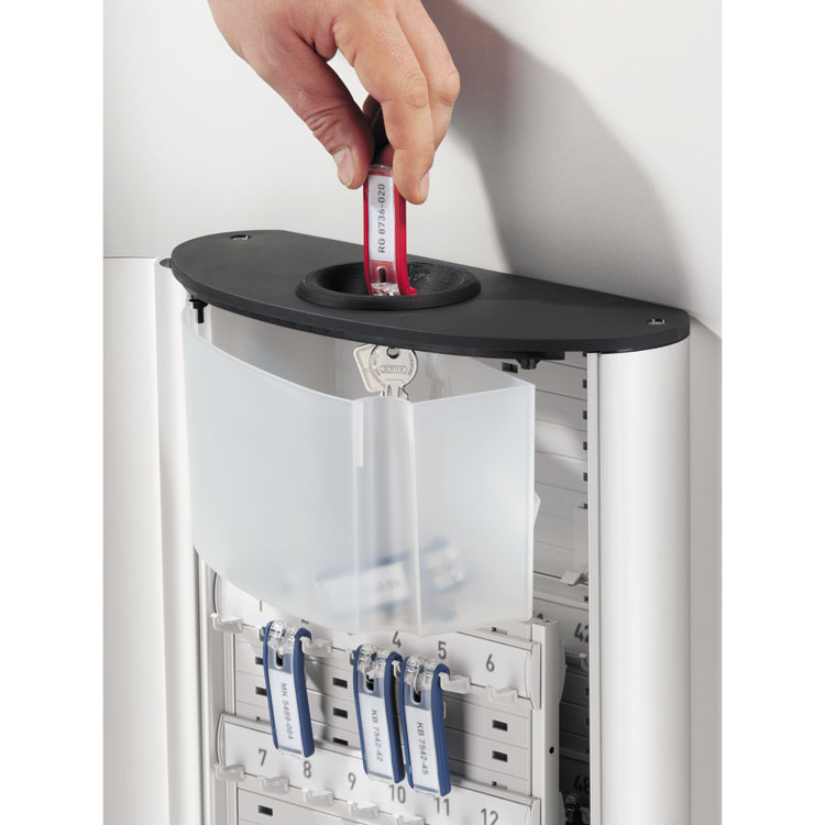 Durable Key Box Plus, 54-Key, Brushed Aluminum, Silver, 11.75 x 4.63 x 15.75 (DBL196823)