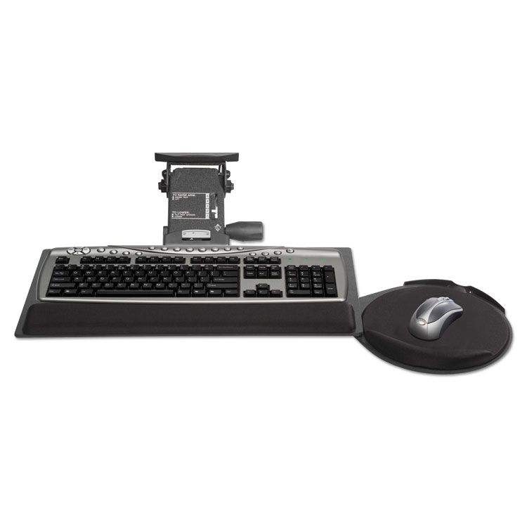 Kelly Computer Supply Leverless Lift N Lock Keyboard Tray, 19w x 10d, Black (KCS69575)