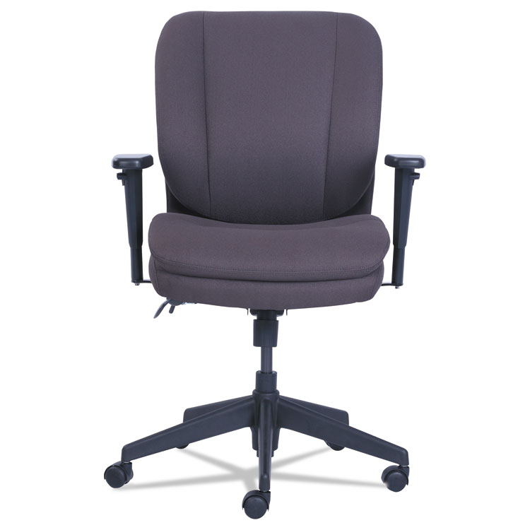 SertaPedic Cosset Ergonomic Task Chair, Supports Up to 275 lb, 19.5" to 22.5" Seat Height, Gray Seat/Back, Black Base (SRJ48967B)