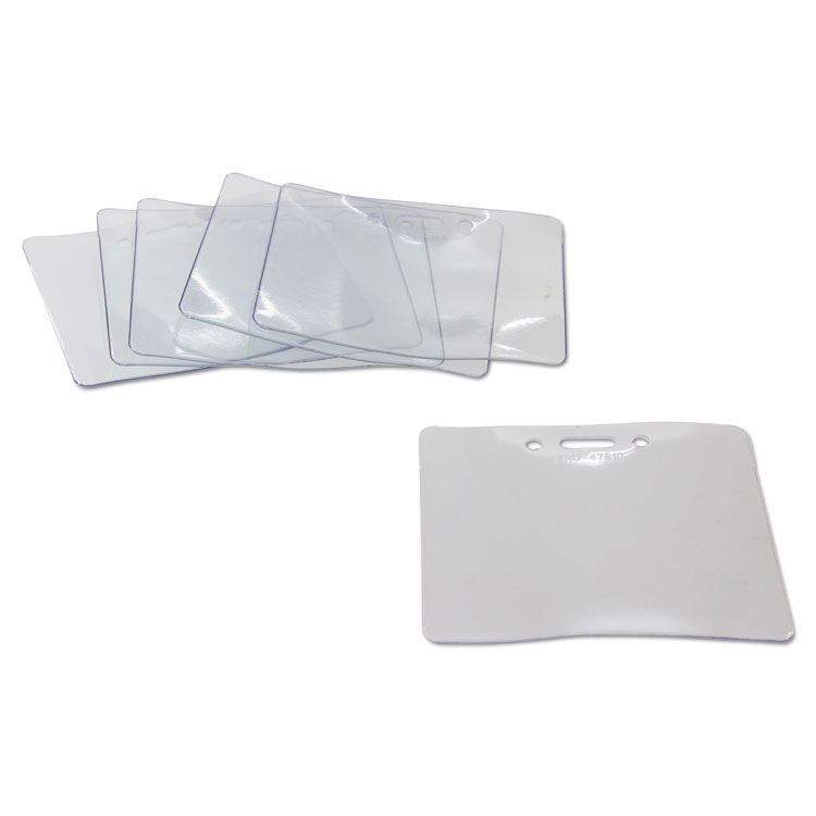 SICURIX Sicurix Proximity Badge Holder, Horizontal, 4w x 3h, Clear, 50/Pack (BAU47810)