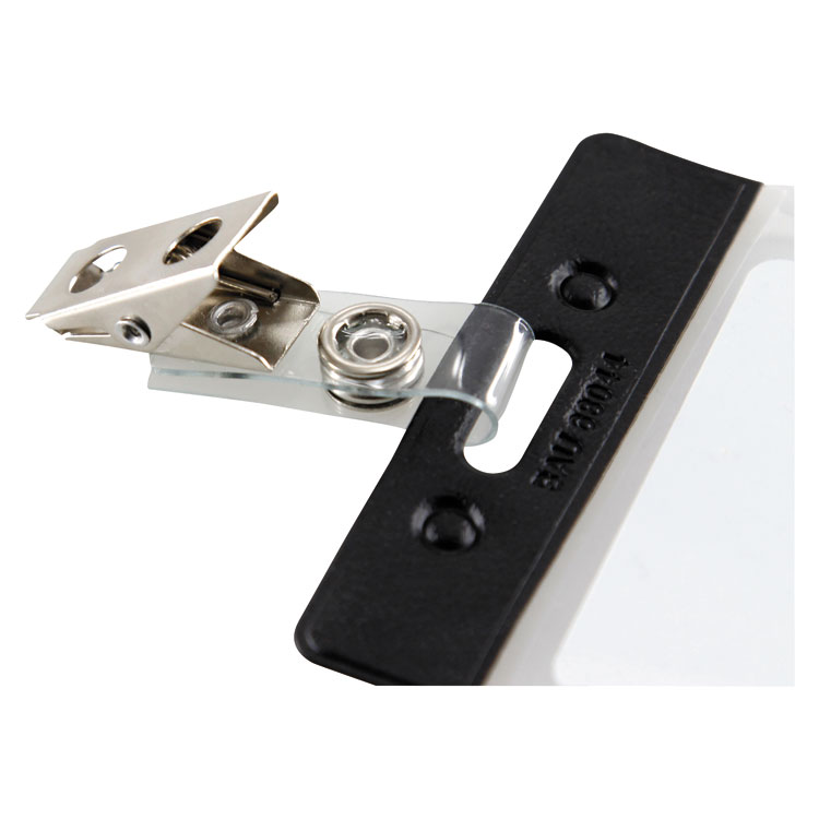 SICURIX SICURIX ID Strap Clips, 0.38" x 2.75", Clear, 25/Pack (BAU68010)