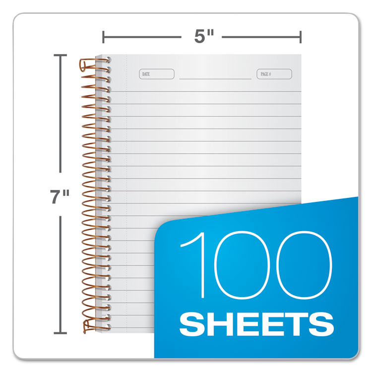 Ampad Gold Fibre Personal Notebooks, 1-Subject, Medium/College Rule, Classic Green Cover, (100) 7 x 5 Sheets (TOP20801)
