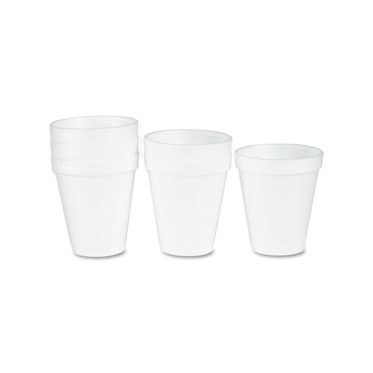 Dart Foam Drink Cups, 6 oz, White, 25/Bag, 40 Bags/Carton (DCC6J6)