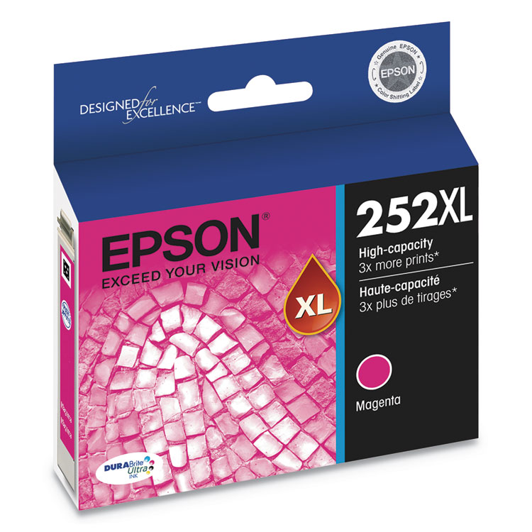 EPST252XL320S - Epson T252XL320-S (252XL) DURABrite Ultra High-Yield Ink, 1,100 Page-Yield, Magenta (EPST252XL320S) - Image 2
