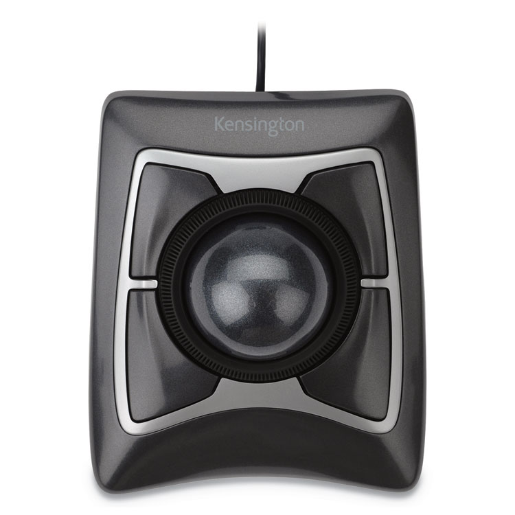 Kensington Expert Mouse Trackball, USB 2.0, Left/Right Hand Use, Black/Silver (KMW64325)