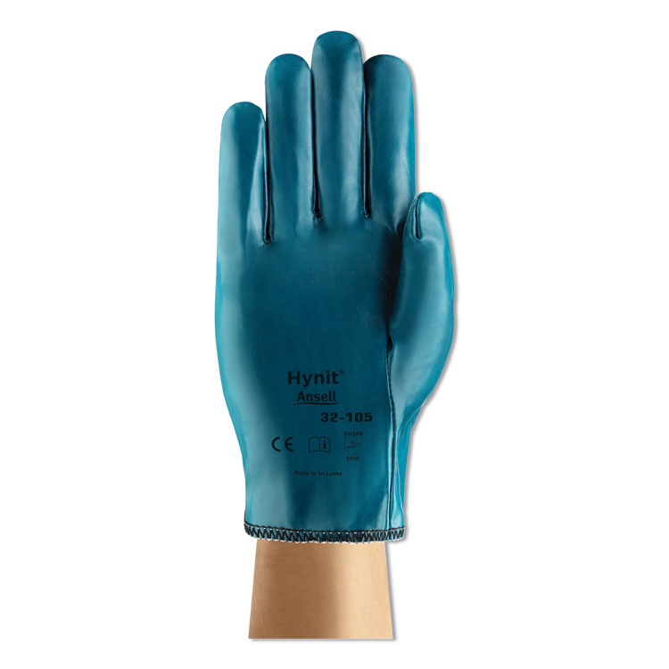 Ansell Hynit Nitrile Gloves, Blue, Size 7 1/2, Dozen (ANS3210575)