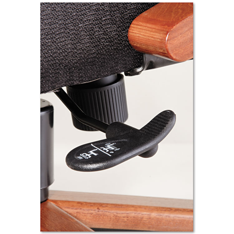 HON Pillow-Soft 2190 Series Executive High-Back Chair, Supports 250 lb, 16.75" to 21.25" Seat, Burgundy Seat/Back, Mahogany Base (HON2191NSR69)