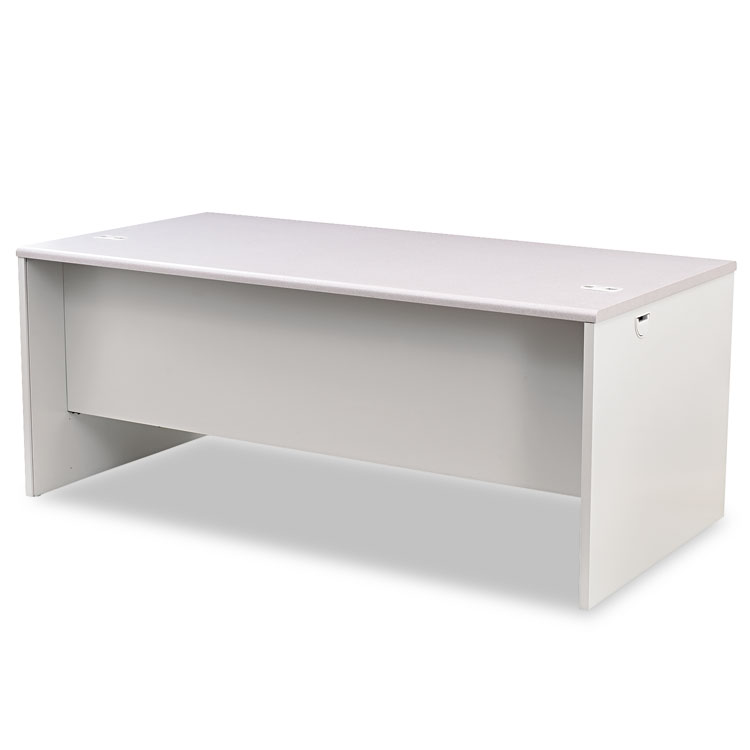 HON 38000 Series Double Pedestal Desk, 72" x 36" x 29.5", Light Gray (HON38180G2Q)
