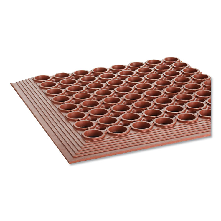 Crown Safewalk-Light Heavy-Duty Anti-Fatigue Mat, Rubber, 36 x 60, Terra Cotta (CWNWSCT35TC)